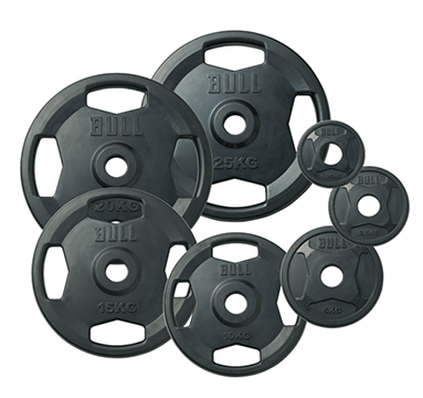 BULL ラバープレート グリップホールディングタイプ フリーウエイト バーベルプレート 2枚1組