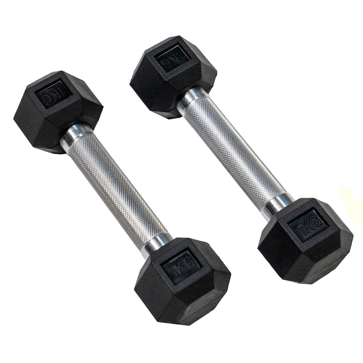 ヘックスラバーダンベル ストレートハンドル ハードクローム 固定式