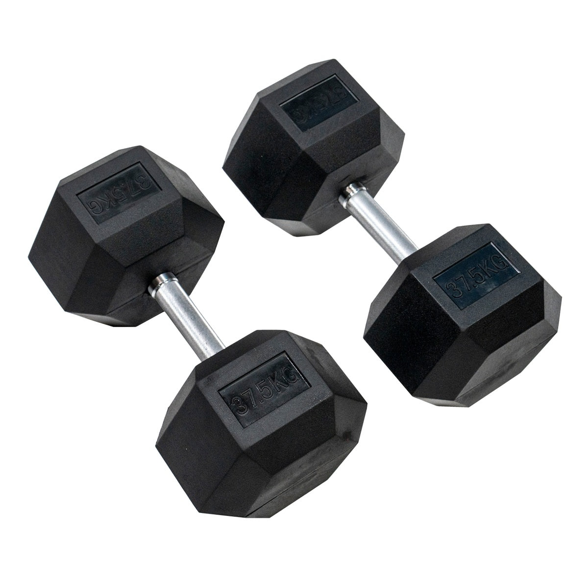 ヘックスラバーダンベル ストレートハンドル ハードクローム  固定式 12.5kg-50kg 各セット