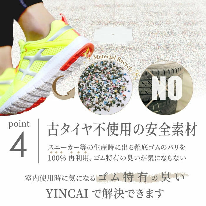 SLDS セルデス YINCAI（インサイ）ゴムマット 20mm 50cm×50cm