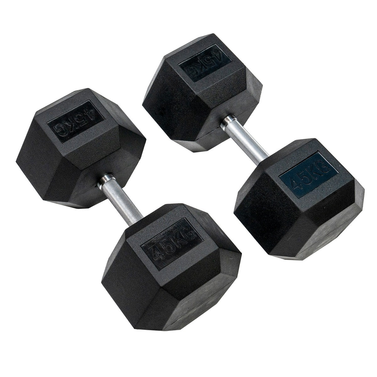 ヘックスラバーダンベル ストレートハンドル ハードクローム  固定式 12.5kg-50kg 各セット