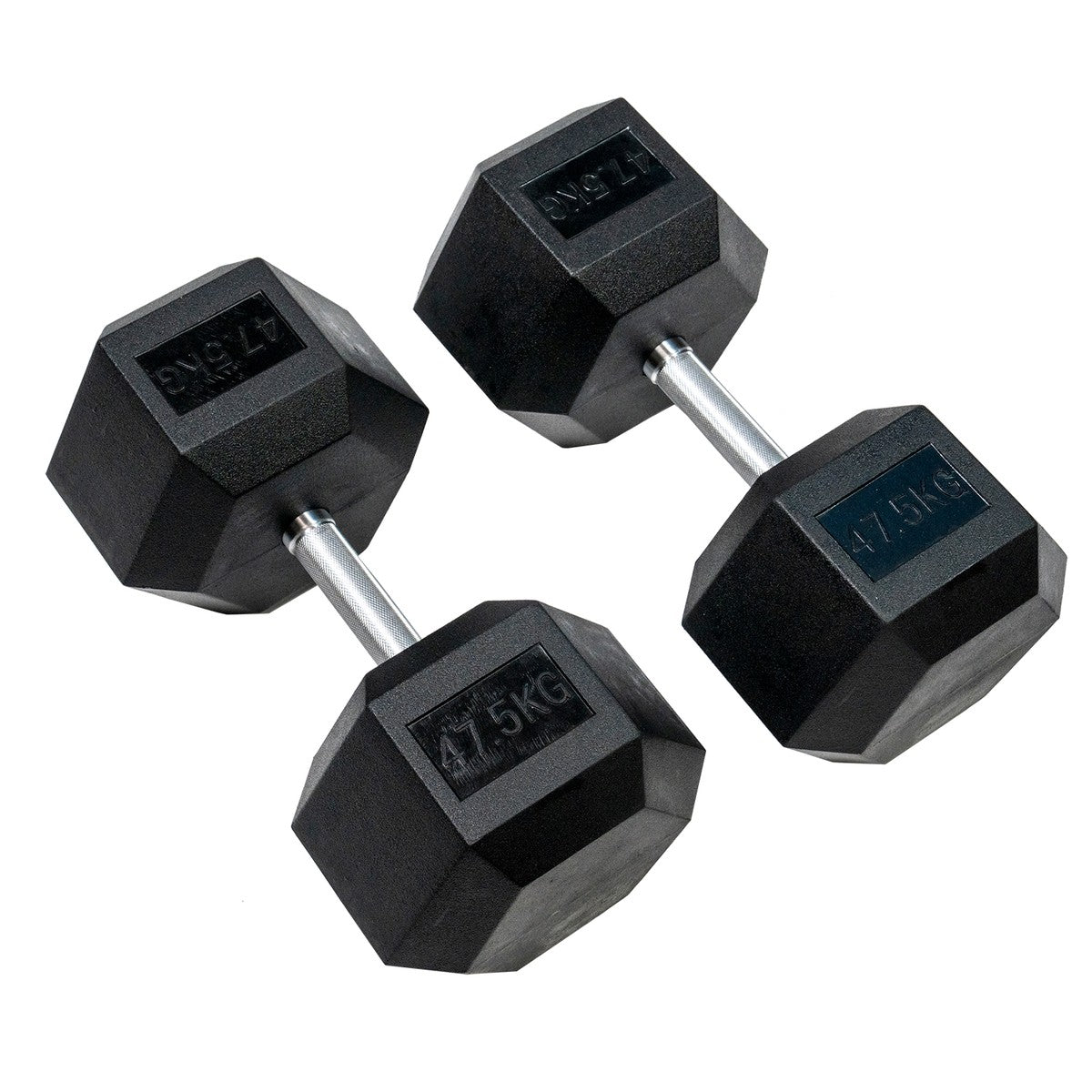 ヘックスラバーダンベル ストレートハンドル ハードクローム  固定式 12.5kg-50kg 各セット