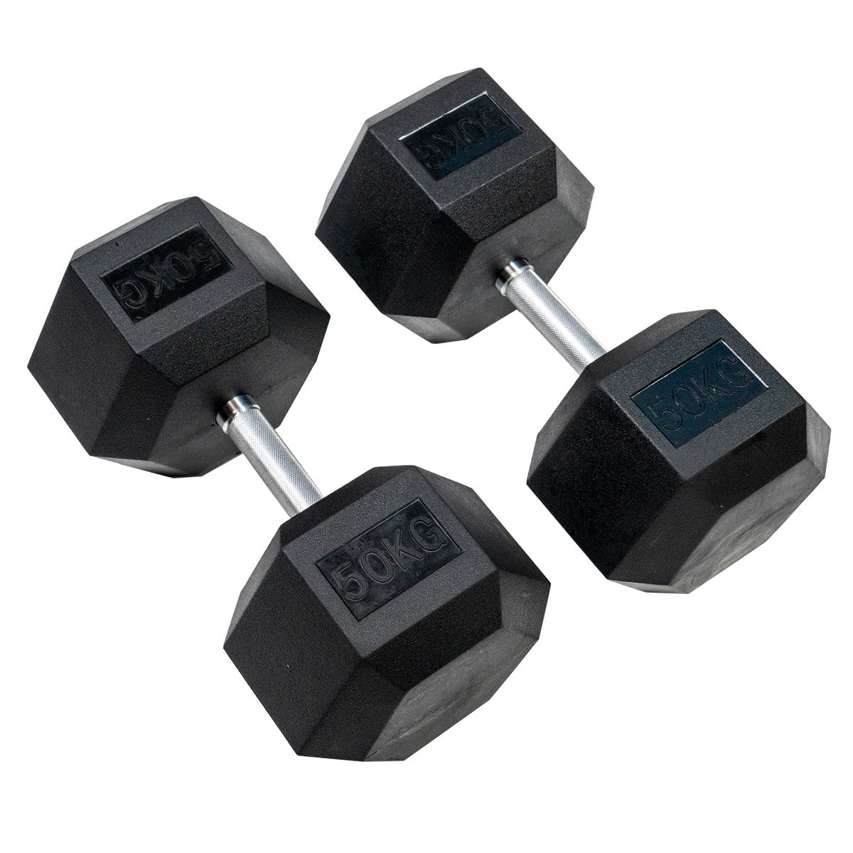 ヘックスラバーダンベル ストレートハンドル ハードクローム 固定式