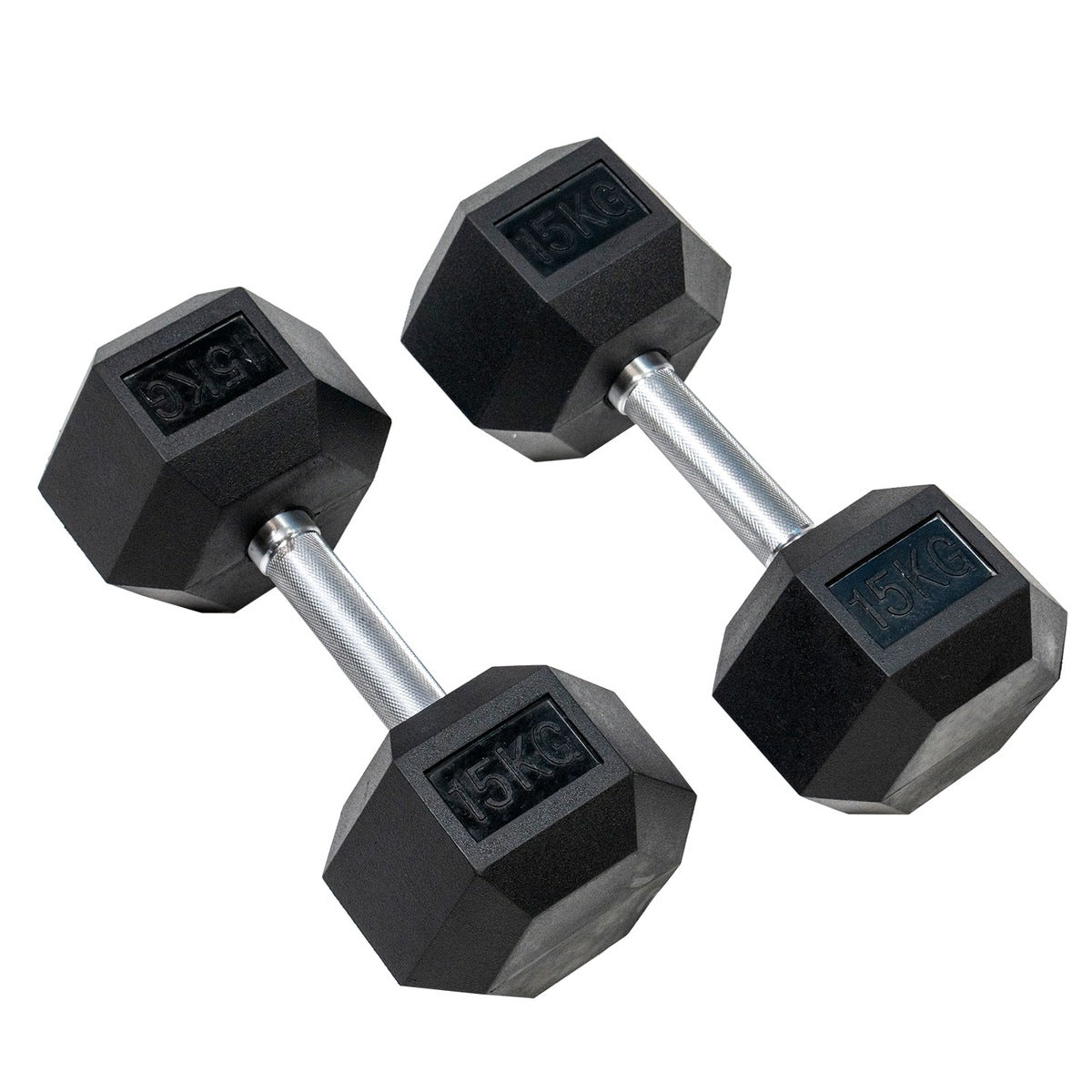 ヘックスラバーダンベル ストレートハンドル ハードクローム  固定式 12.5kg-50kg 各セット