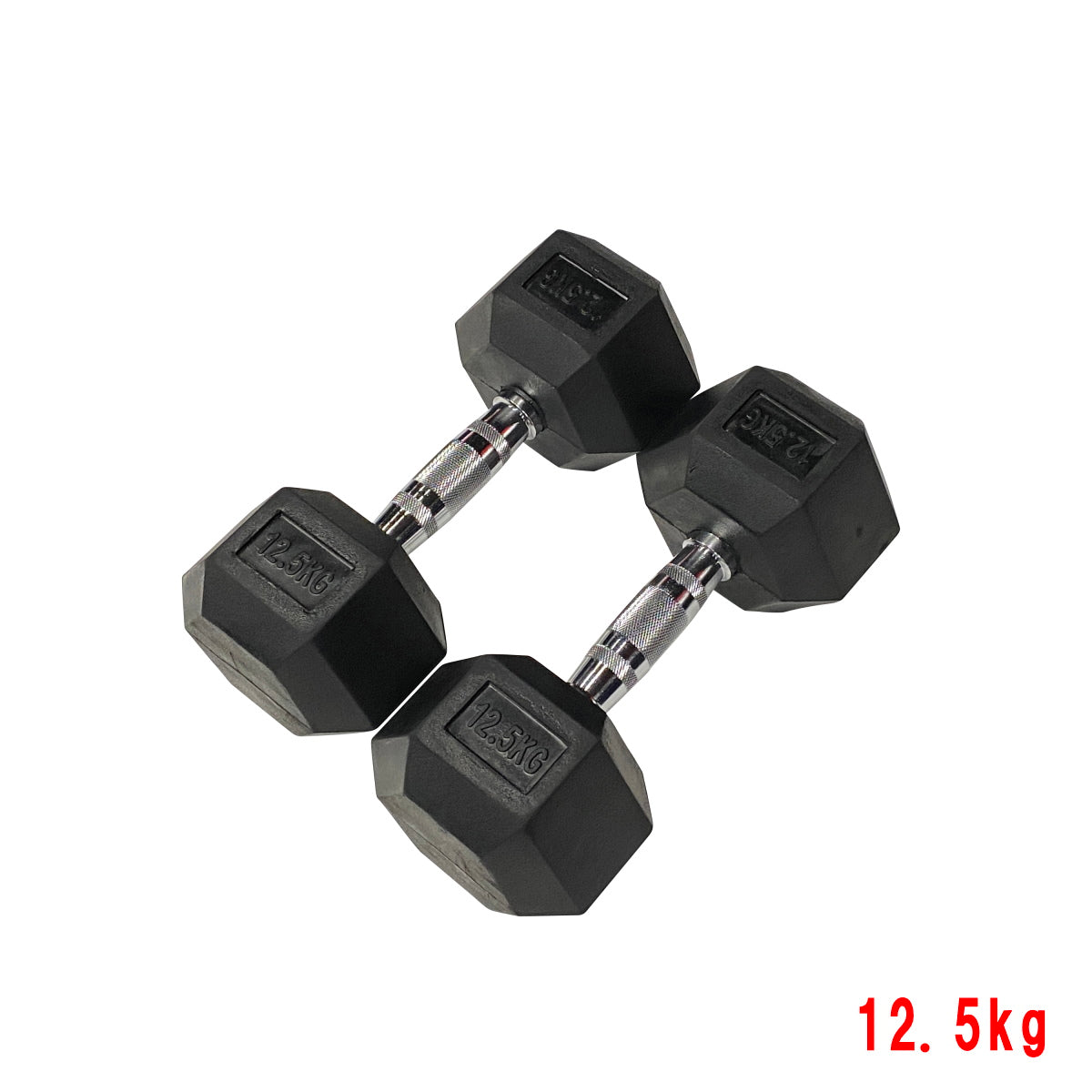 【単品販売】【長期在庫品】ヘックスラバーダンベル 固定式 1kg, 12.5kg, 15kg, 17.5kg, 22.5kg, 25kg, 27.5kg, 30kg, 37.5kg, 42.5kg, 47.5kg