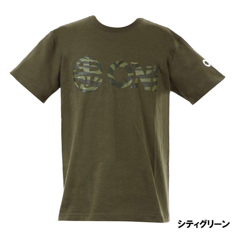【受注生産品】ONI ALLグリップTシャツ 迷彩柄ロゴ 背中超強力滑り止め