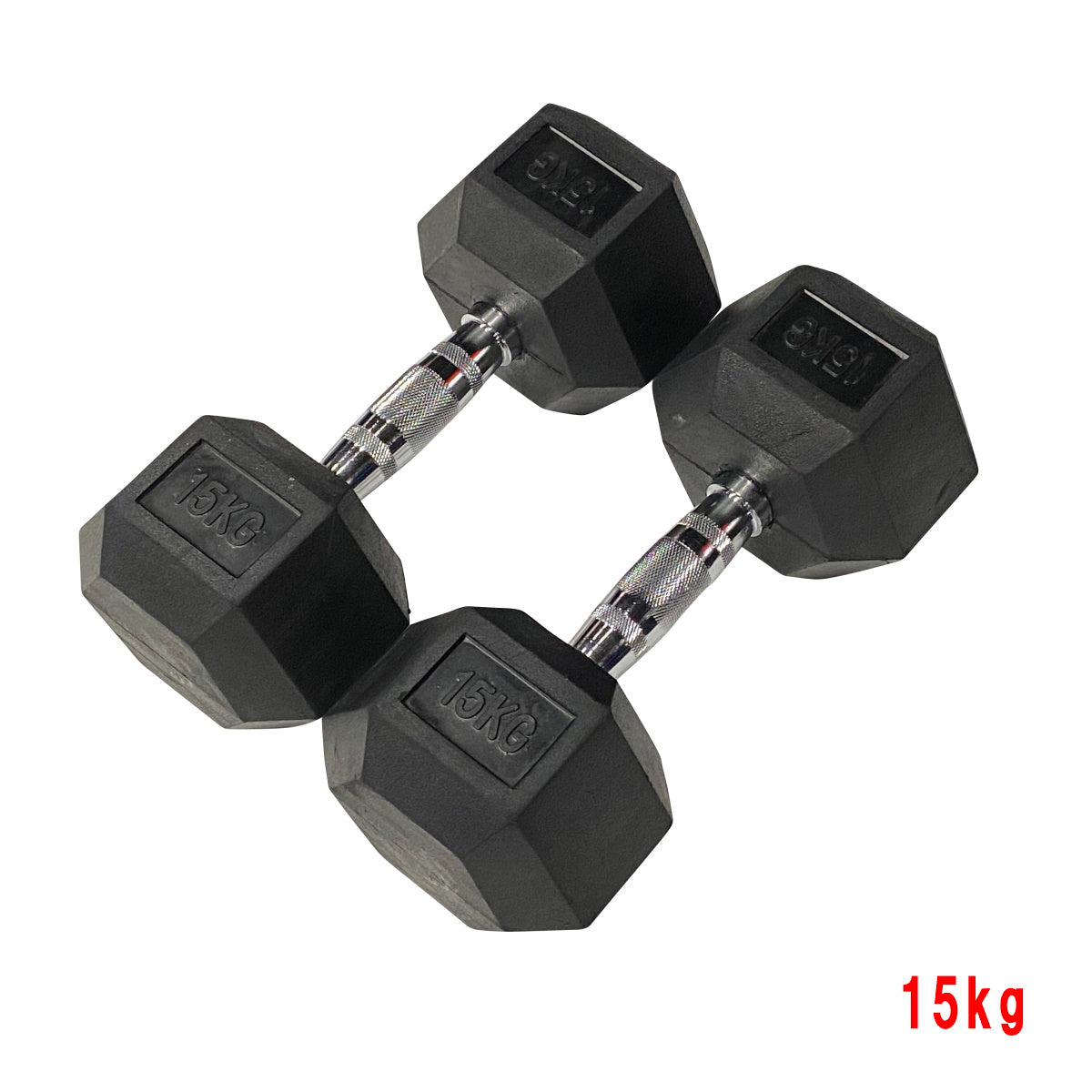 【単品販売】【長期在庫品】ヘックスラバーダンベル 固定式 1kg, 12.5kg, 15kg, 17.5kg, 22.5kg, 25kg, 27.5kg, 30kg, 37.5kg, 42.5kg, 47.5kg