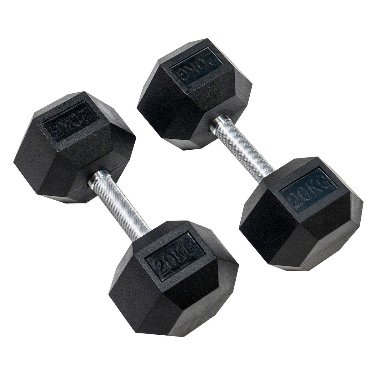 ヘックスラバーダンベル ストレートハンドル ハードクローム  固定式 12.5kg-50kg 各セット