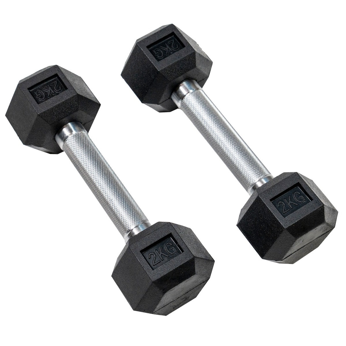 ヘックスラバーダンベル ストレートハンドル ハードクローム 固定式