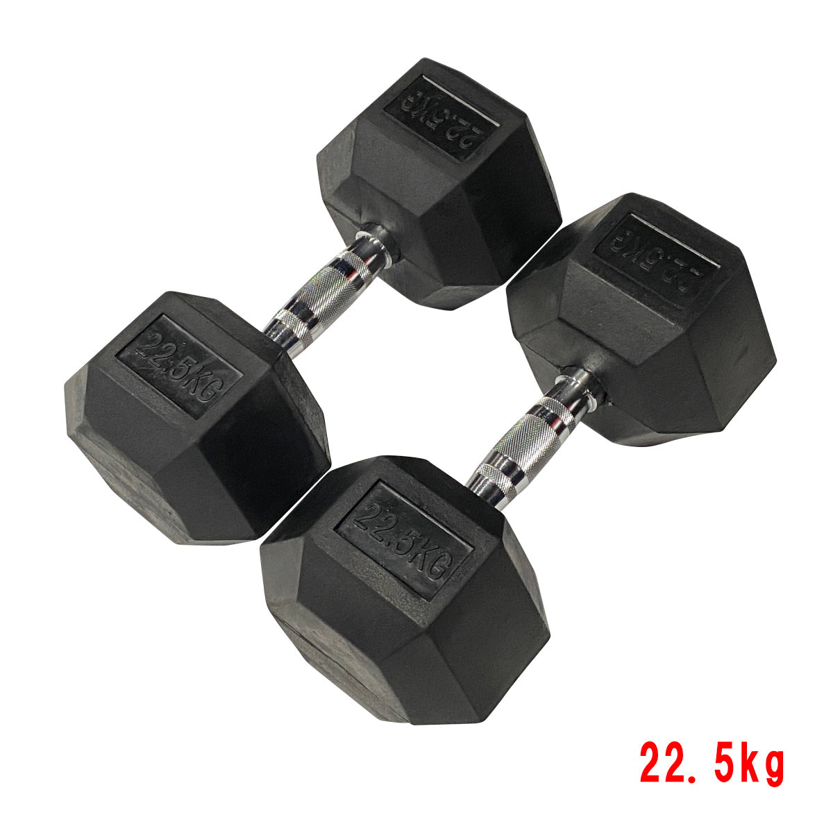 【単品販売】【長期在庫品】ヘックスラバーダンベル 固定式 1kg, 12.5kg, 15kg, 17.5kg, 22.5kg, 25kg, 27.5kg, 30kg, 37.5kg, 42.5kg, 47.5kg