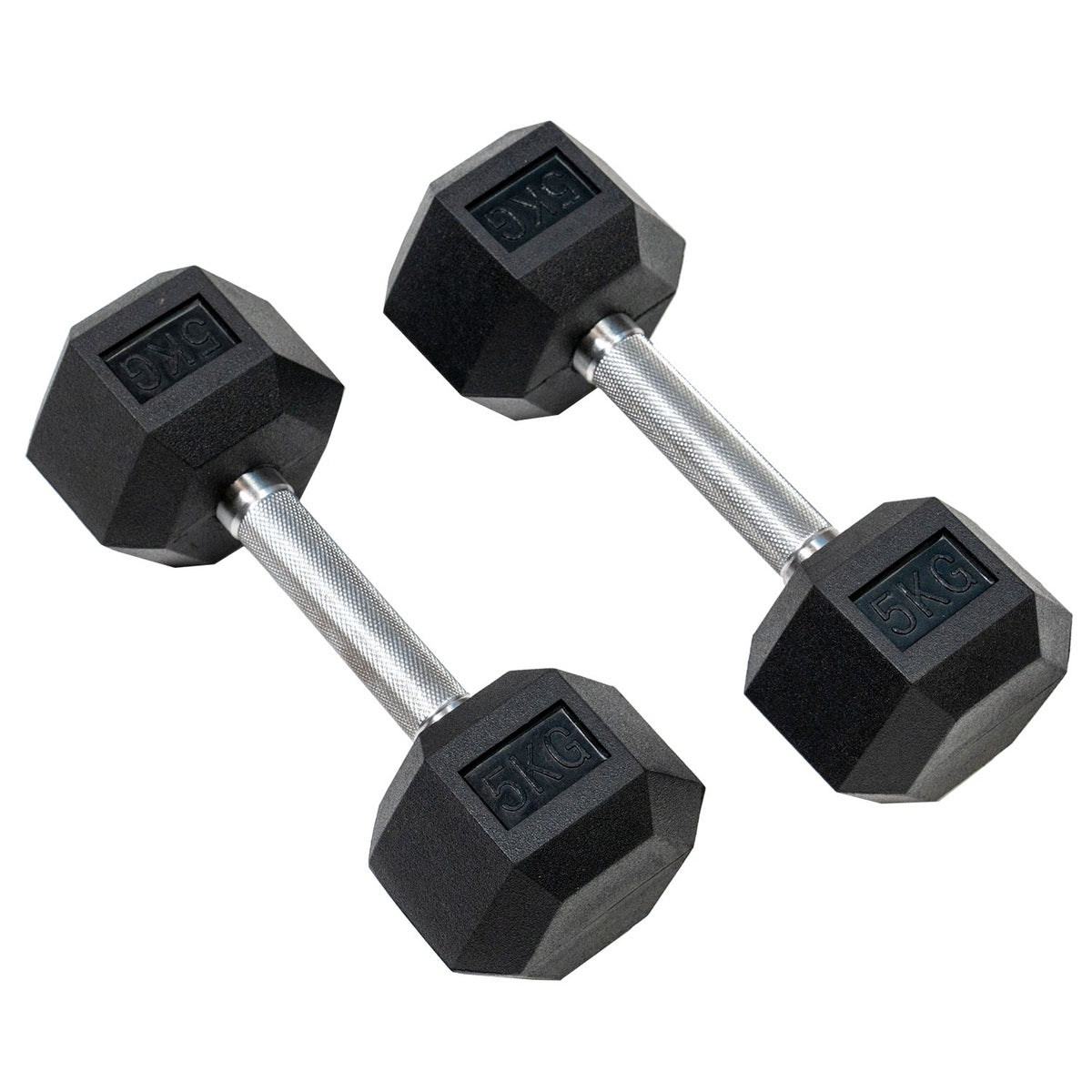 ヘックスラバーダンベル ストレートハンドル ハードクローム  固定式 1kg -10kg 各2個1組