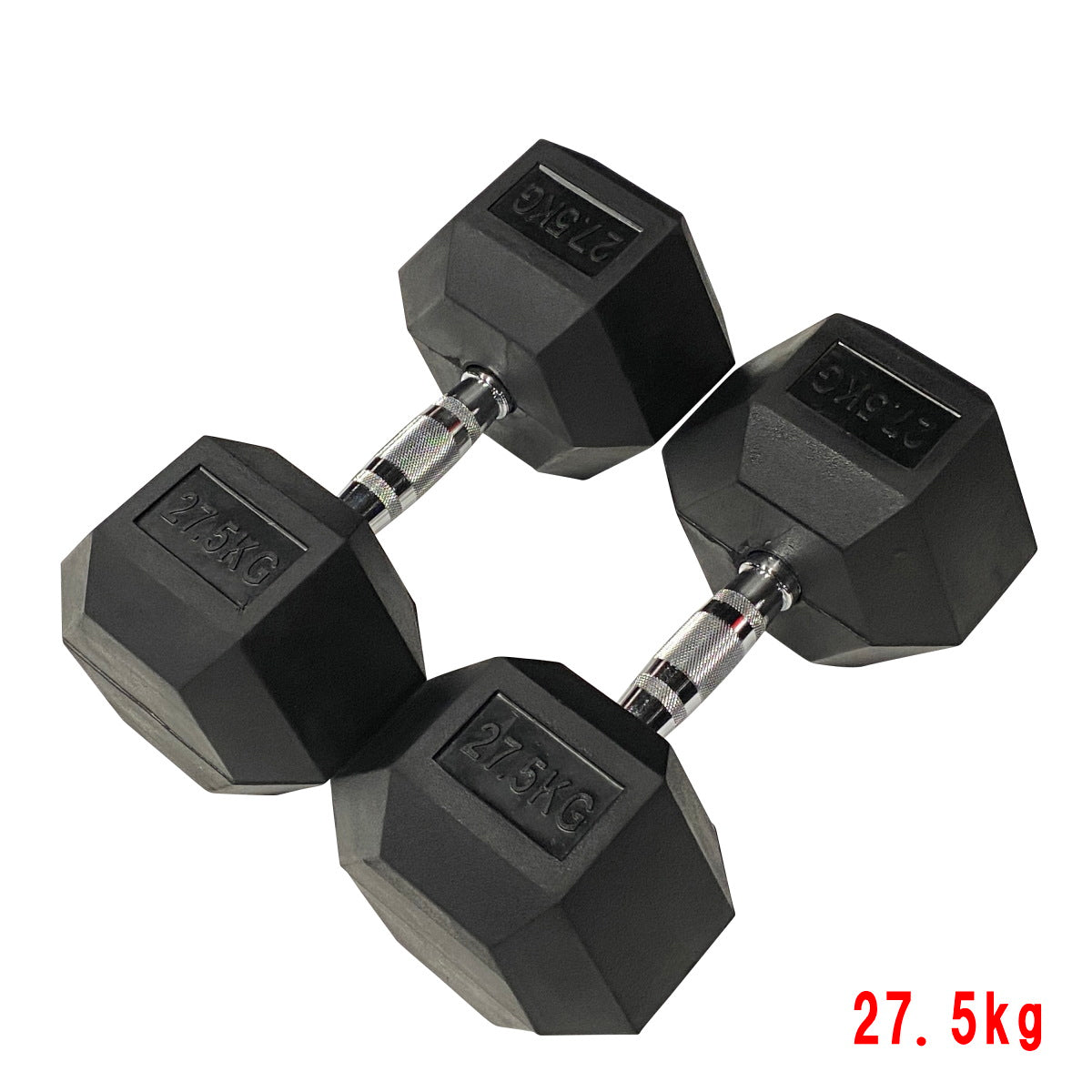 【単品販売】【長期在庫品】ヘックスラバーダンベル 固定式 1kg, 12.5kg, 15kg, 17.5kg, 22.5kg, 25kg, 27.5kg, 30kg, 37.5kg, 42.5kg, 47.5kg