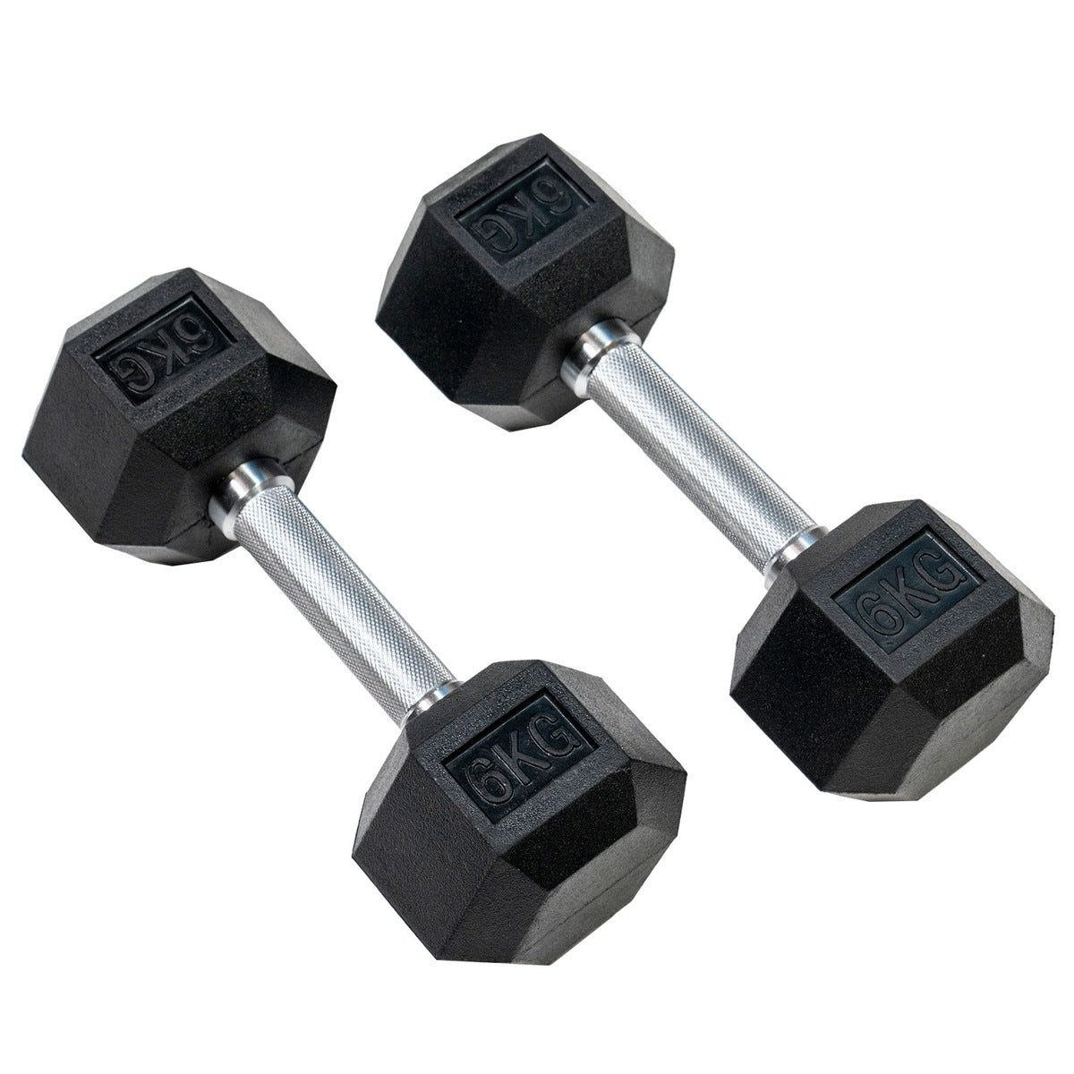 ヘックスラバーダンベル ストレートハンドル ハードクローム 固定式