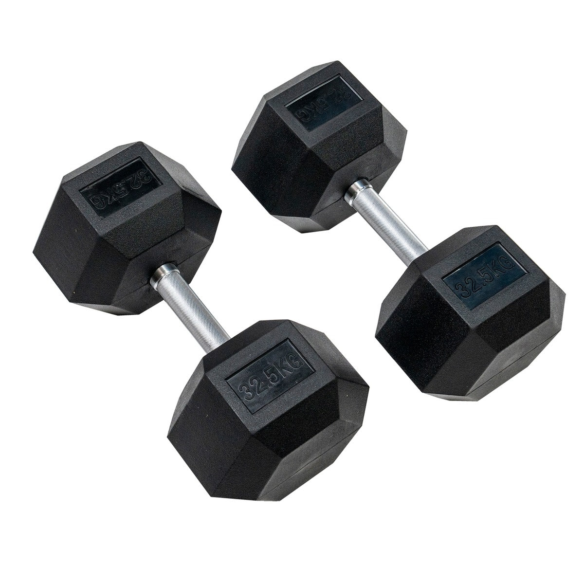 ヘックスラバーダンベル ストレートハンドル ハードクローム  固定式 12.5kg-50kg 各セット