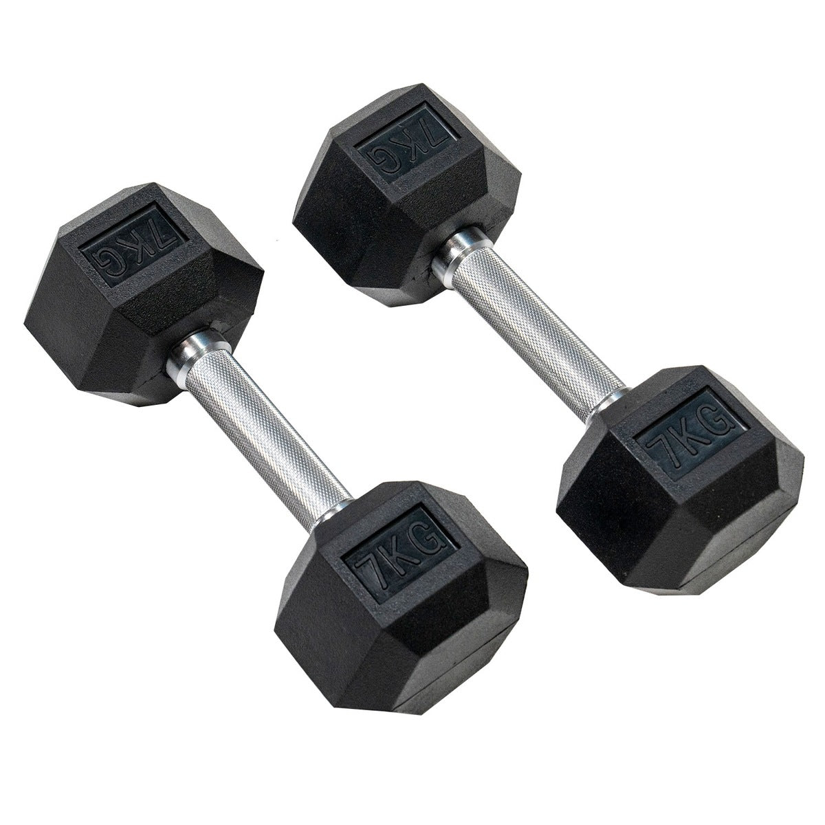 ヘックスラバーダンベル ストレートハンドル ハードクローム  固定式 1kg -10kg 各2個1組