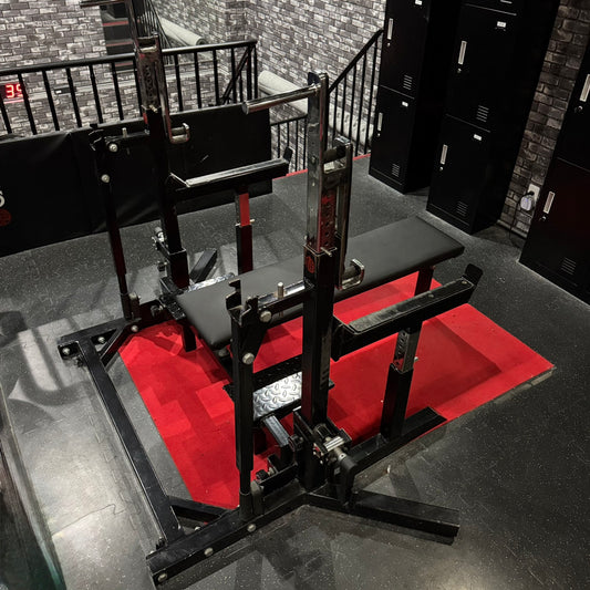 【中古品SALE】ONI 鬼 コンボラック IPF公認 ベンチプレス スクワット ジャッキ高さ調節簡単 1インチ刻み 高重量 滑りにくいクッションシート